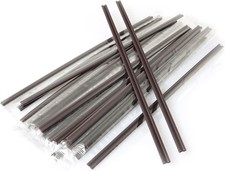 100pcs Two Holes Coffee Stirrer Straw 2-in-1 Disposable Plastic Coffee Stir