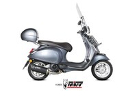 Kompletter Auspuff Mivv Inox Schwarz FüR Vespa Primavera 125 Piaggio 21-24