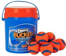 Chuckit Ultra Ball 8-Pack Medium 2.5"  Cleaning Bucket for Dogs 20-60 lbs