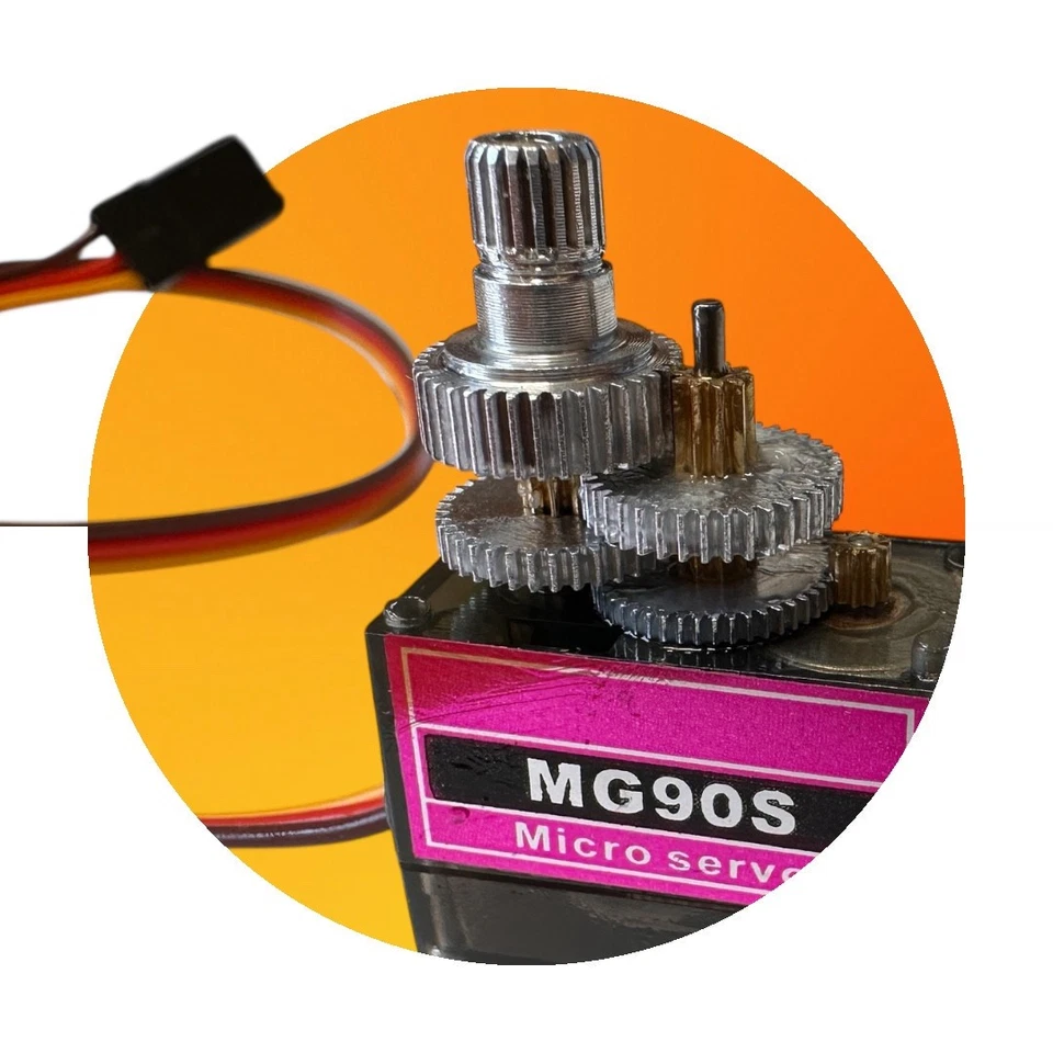 1 Stück Servo MG90S Metallgetriebe Mini Micro JR Stecker Flugzeug Ruderhorn 13g - Bild 3 von 4