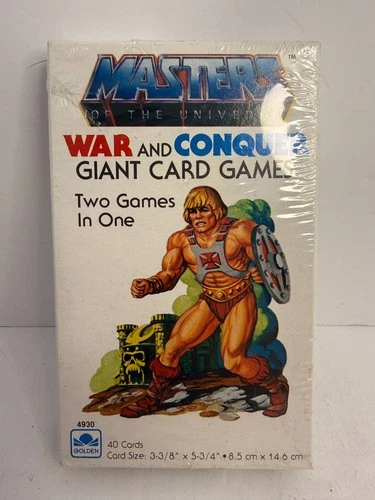 Sealed Vtg 1980's Masters of the Universe He-man Giant card game War and Conquer