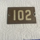 Vintage Enamel Porcelain Class Room Door Number  102