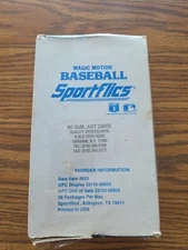1987 Sportflics Baseball Wax Box - 36ct