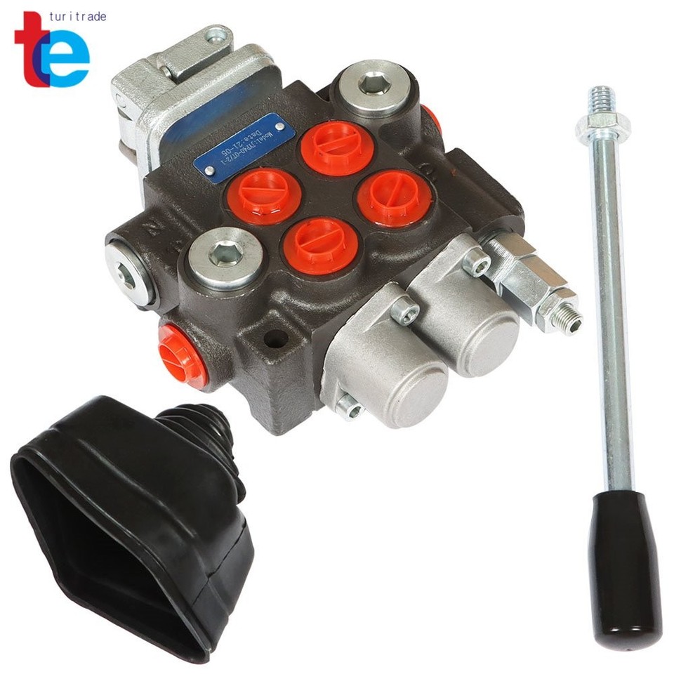 2 Spool Hydraulic Directional Control Valve 3600 PSI BSPP+Conversion ...