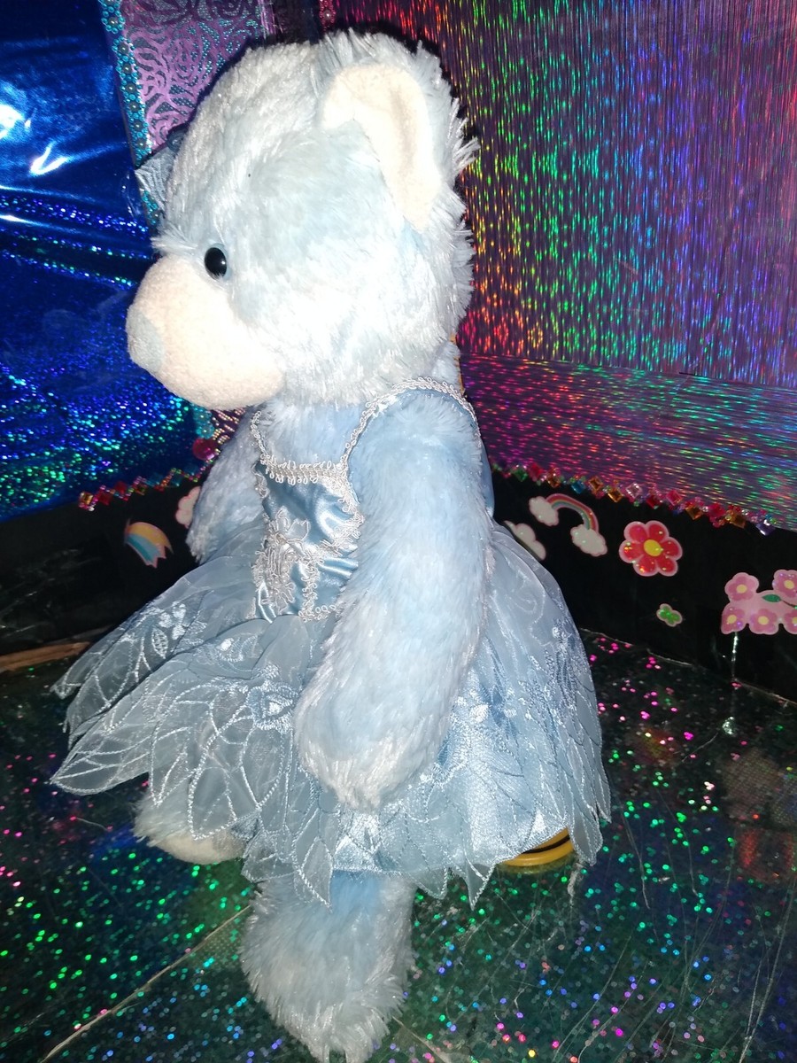 🦄Build-A-Bear /Winter Snowflake Blue {Bear} w/Satin Blue