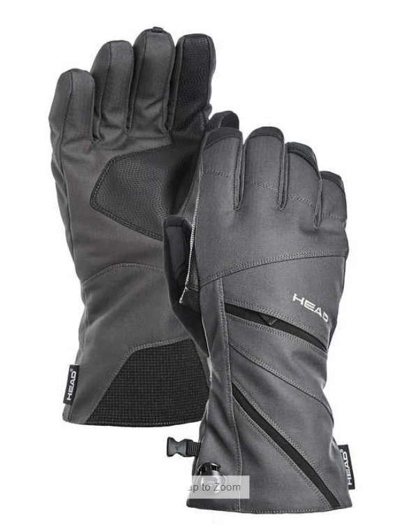 HEAD Unisex Ski Gloves, Gray, Size M