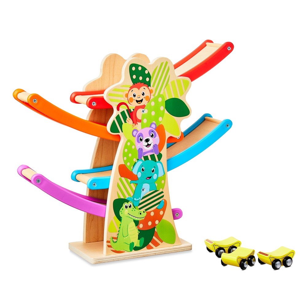 Toddler Race Track Toy with Trees and Cars for Kids