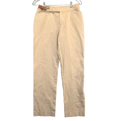 Lauren Ralph Lauren Women's Pants Tan Size 4 Flat Front Cotton Blend