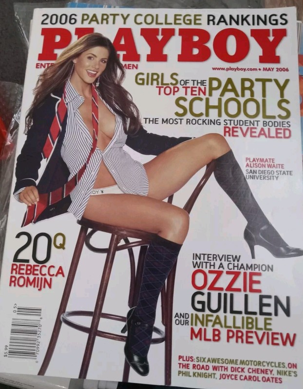 PLAYBOY Magazine MAY 2006, GIRLS OF THE TOP TEN PARTY SCHOOLS, REBECCA ROMIJN!