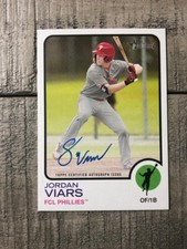 2023 Heritage Minors JORDAN VIARS Autograph FCL Phillies AUTO