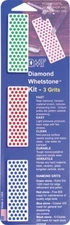 DMT Diamond Whetstone Kit Fine, Extra Fine, Coarse Grit 2 5/8" x 7/8 Stones 7EF