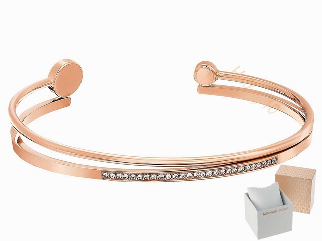 michael kors rose gold plated stone set bead bracelet