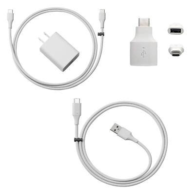 Google Official Pixel Charger, C-C Cable, A-C Cable, C-A adapter