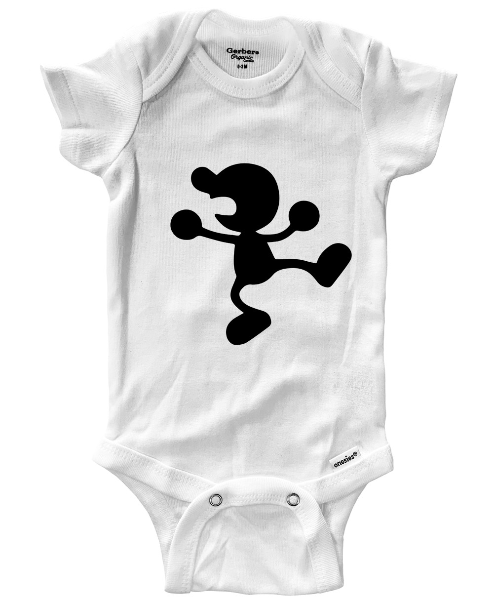 Infant Baby Bodysuit One-Piece Clothes Gift Mr Game & Watch Mario Bros