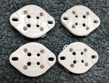 Four new AL811 silver plated 4-pin ceramic socket 811 811A 572 572B 866 2A3 etc