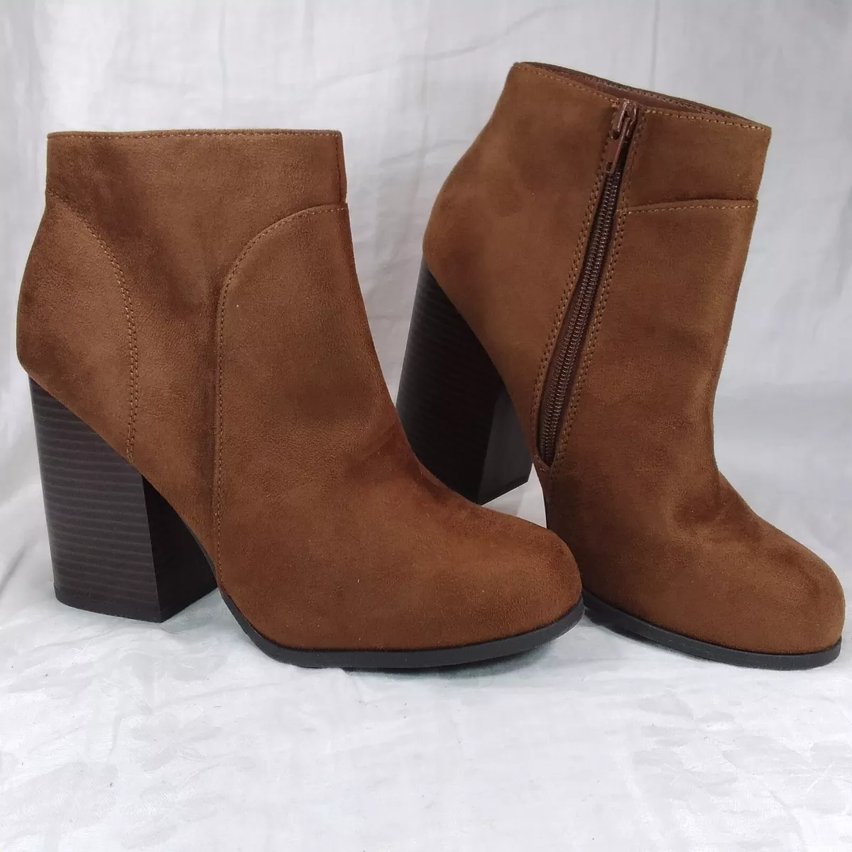 Speed Limit 98 Bertie Brown Ankle BOOTS Womens Size 8.5 Chunk Heel Booties  | eBay