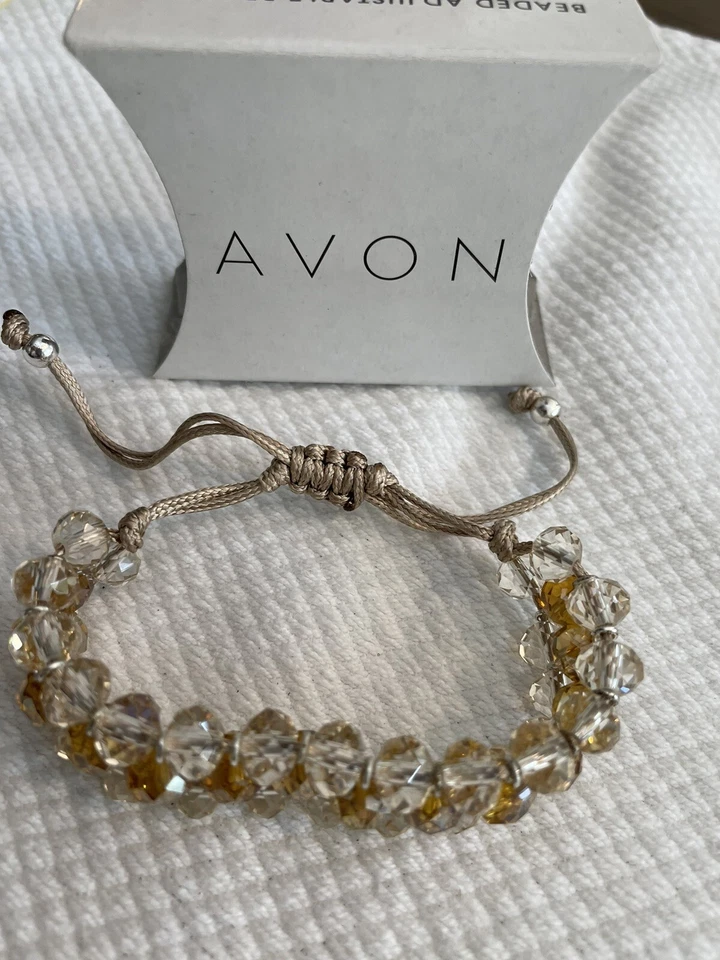 Pulsera ajustable con cuentas Avon - Color topacio Foto 2 de 2