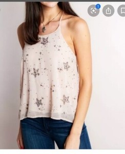 beaded racerback chiffon top