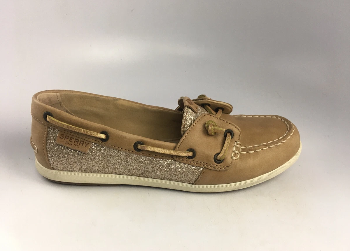 Sperry Top Sider Coil Ivy Sparkle Boat Shoes Linen Sz 8 M eBay