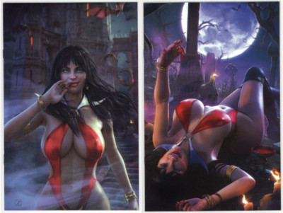 Vampirella #17 & Dark Powers #1 Tiago Da Silva VIRGIN Variant SET Lot 2020
