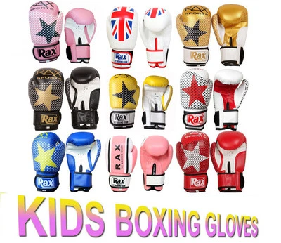 Kinder Boxhandschuhe Boxsack Sparring Training Handschuhe MMA 4oz - 6oz - 8oz - R A X