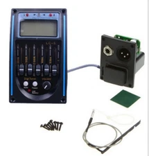 Black LC-5 Band Acoustic Electric Guitar Preamplifier EQ Equalizer Pickup Tuner