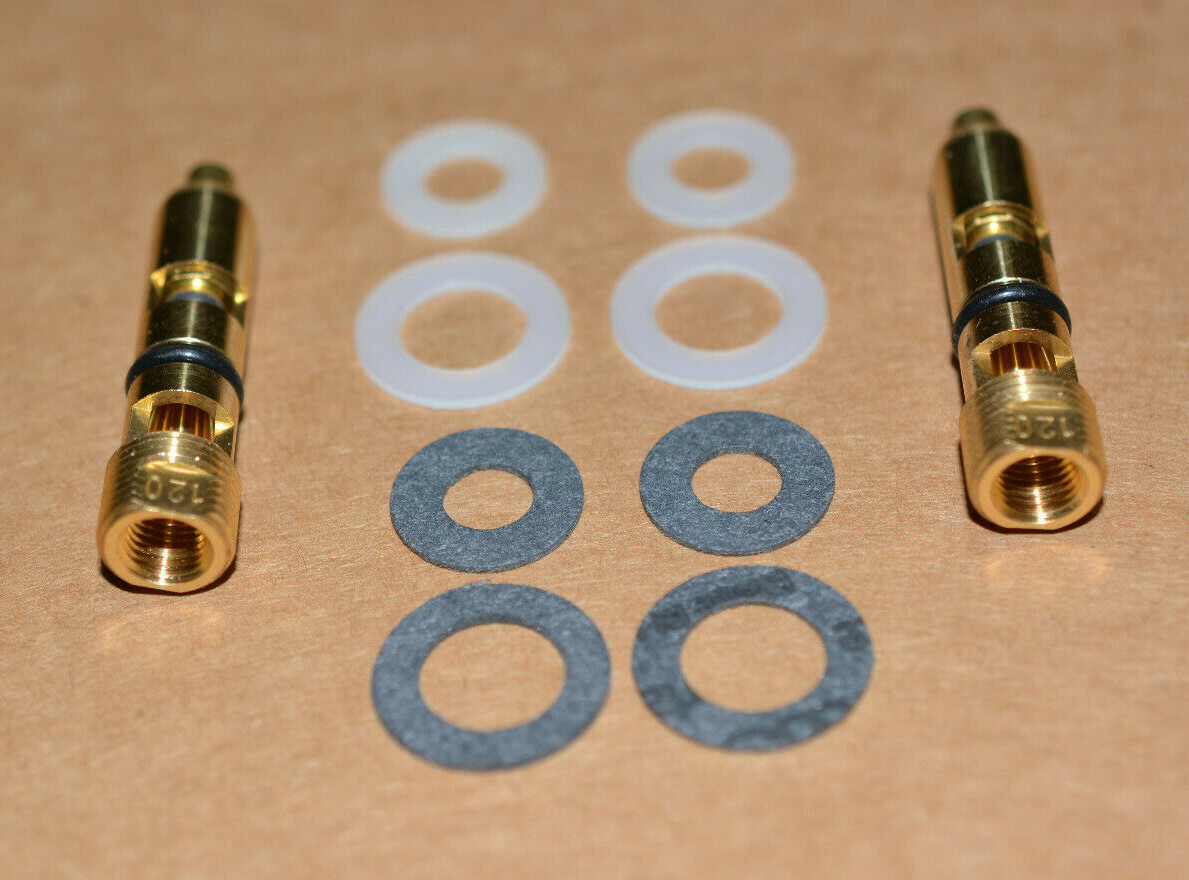 (Pair) .130 Viton Needle & Seat Nylon & Stock Gaskets Holley Carb