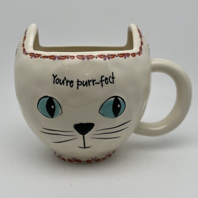 Natural Life Cat Kitten Coffee Tea Mug Cup  You re Purr-fect  Boho Kitty