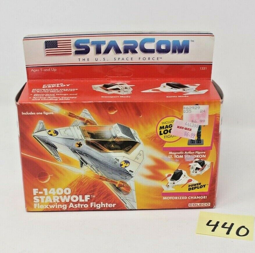 Sealed Complete F-1400 StarWolf Flexwing astro Fighter Coleco Vintage Starcom