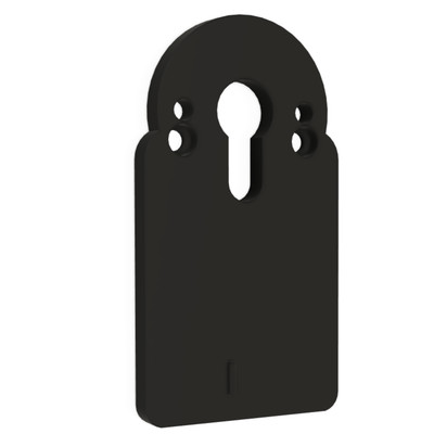 Adapterplatte für NUKI Smart Lock Pro 3. / 4. Generation - Schwarz - Rundrosette