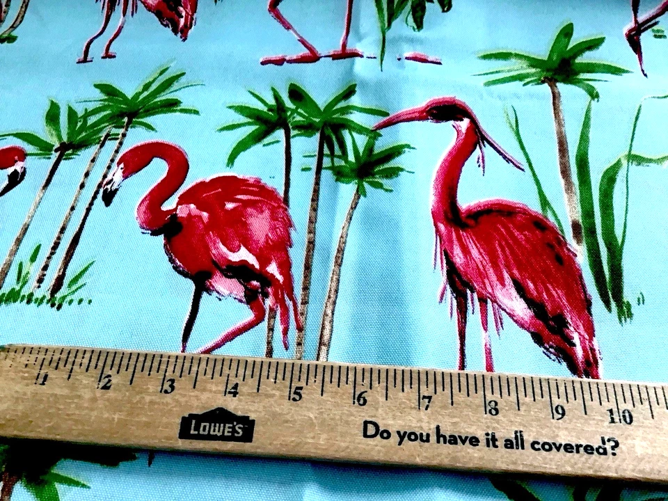 Tela exterior Berkshire flamenco aguamarina rosa verde por yarda Foto 2 de 4