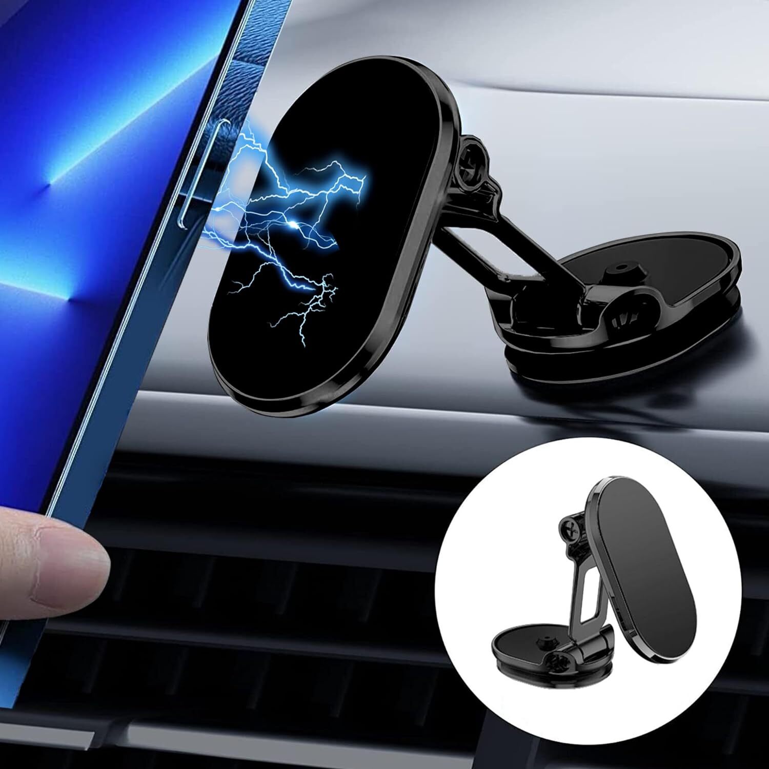 Magnetic Phone Holder for Car 8 Strong Magnets Alloy Folding Magnetic Car Phone