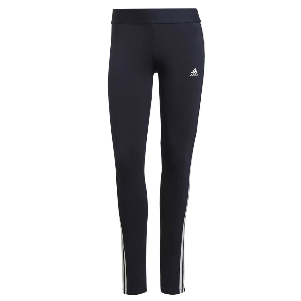 adidas Damen Leggings H07771 3 Stripes Tights Dunkelblau / S / Sporthose