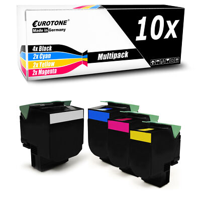 10x Patrone XXL ersetzt Lexmark 702HK - 702HY 70C2HC0 70C2HK0 70C2HM0 70C2HY0