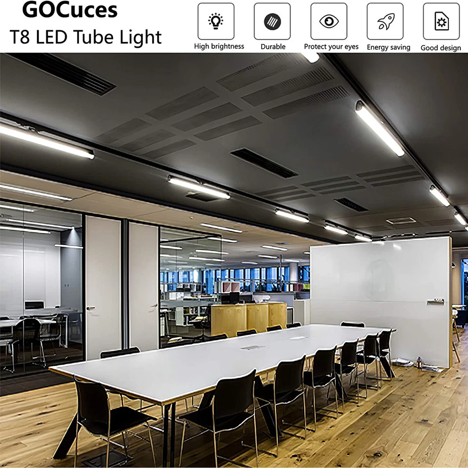 36W T8 LED Tube Light 4ft Equal to 45.8in,F48T12 CW Fluorescent Bulb Replacement - Image 4 of 4