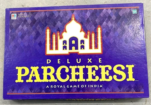 Vintage "Deluxe Parcheesi" Game by Milton Bradley - 1999 Edition