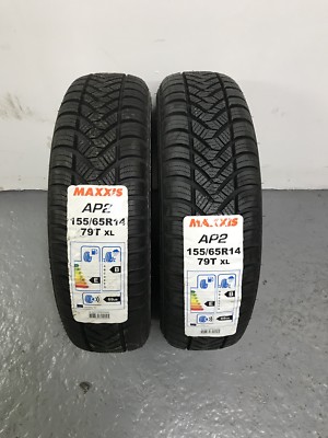 2 X 155 65 R14 Maxxis All Season Ap2 79t Xl 155 65 14 Two Tyres Ebay
