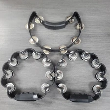 3 Hand Bells Handheld Sleigh Bells for Dance Prop Band Performances Tambourine