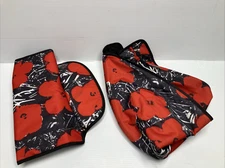 2013 Bugaboo Donkey SE Andy Warhol Flower 2PC Tailored Fabric Set Red Black