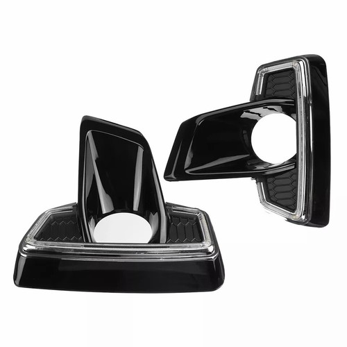 2x Front Bumper Fog Light Cover w/ LED DRL For Toyota Hilux Revo Rocco 2018 2019 - Picture 9 of 14