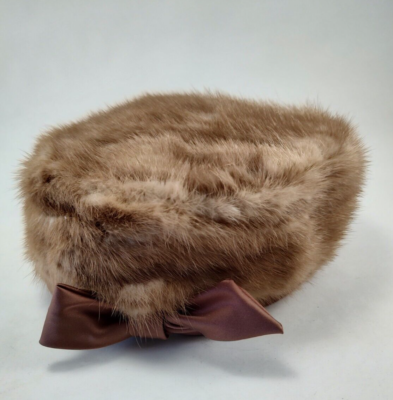 Mink Hat size 22 Fox and Mink Fur Hat-Large Brim Fur Hat Soft Brown – Madison  main image 3