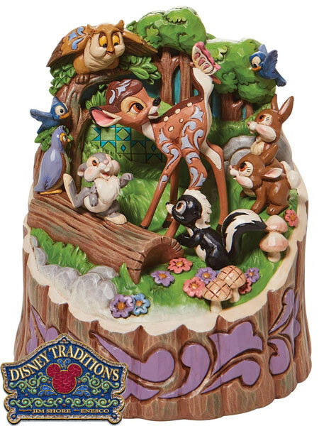 Disney Traditions by Jim Shore Bambi Carved by Heart Resin Statue