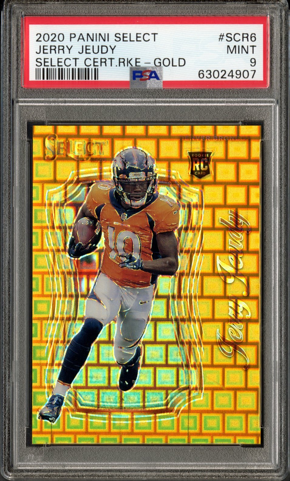 Jerry Jeudy Panini Select Select Certified Rookies #SCR6 Gold