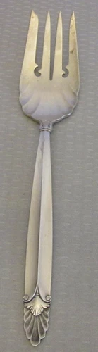 International Sterling Silver Serving Fork 1932 EMPRESS cold meat fish 8" 62g