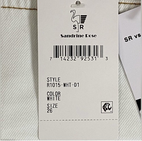 Neu mit Etikett Sandrine Rose x Free People hohe gerade Beinjeans weiß unverbindliche Preisempfehlung des Herstellers 172 $ - Bild 6 von 10