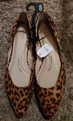 time and tru leopard sandals