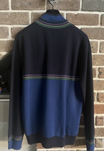 Paul Smith Size S Men’s Zip-up Cardigan sweater Navy blue Regular Fit, New!!! - Picture 2 of 14