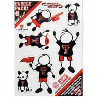 WinCraft NCAA Texas Tech Red Raiders Fan Decal 3-Pack - Removable & Reusable Team Stickers - View #7