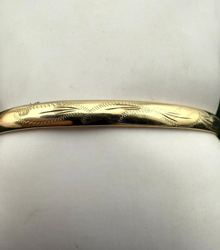 Brazalete Brazalete Abierto Oro Puro 14k 7" L x 5.5mm OFERTA AHORRA 1.350 #1437 Foto 4 de 4