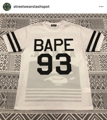 A Bathing Ape Bape ASNKA Jersey Tee Shirt Size Medium